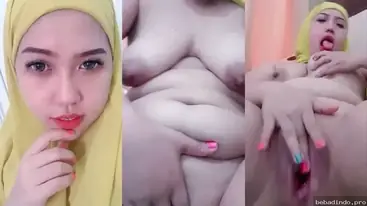 Jilbab Kuning Meki Basah Pink Omek Closeup