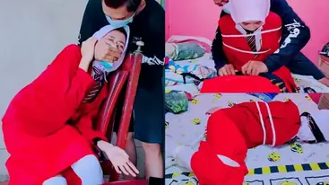 Ukhti ABG SMP Hijab Diikat BDSM Digenjot Brutal Becek